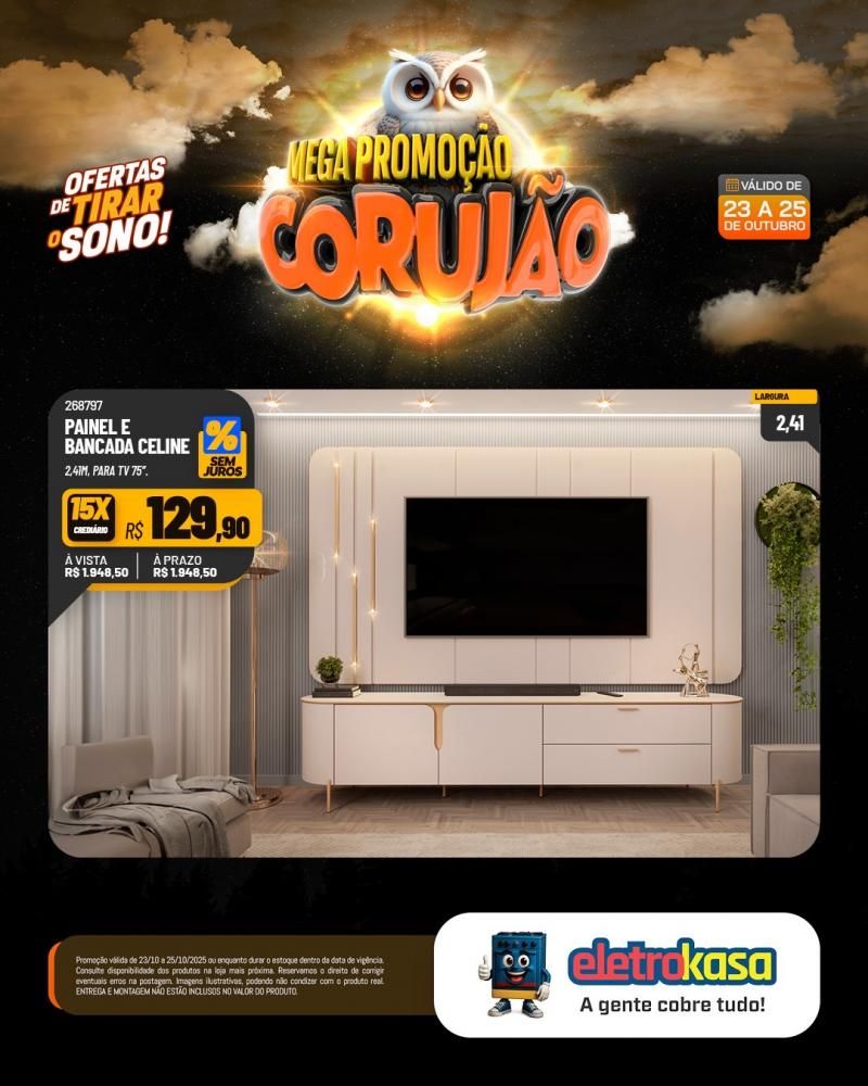 Chegou o Corujão nas lojas eletroKasa, em Rolim de Moura com ofertas de tirar o sono e fazer você economizar de verdade Chegou o Corujão nas lojas eletroKasa, em Rolim de Moura com ofertas de tirar o sono e fazer você economizar de verdade