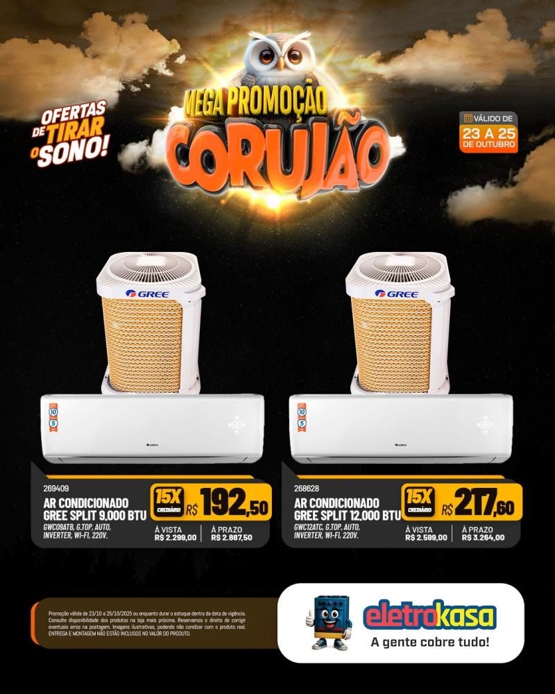 Chegou o Corujão nas lojas eletroKasa, em Rolim de Moura com ofertas de tirar o sono e fazer você economizar de verdade Chegou o Corujão nas lojas eletroKasa, em Rolim de Moura com ofertas de tirar o sono e fazer você economizar de verdade