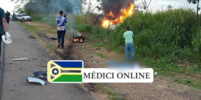 Grave acidente deixa duas vítimas fatais próximo na BR 364 à ponte do Rio Leitão, em Presidente Médici Grave acidente deixa duas vítimas fatais próximo na BR 364 à ponte do Rio Leitão, em Presidente Médici