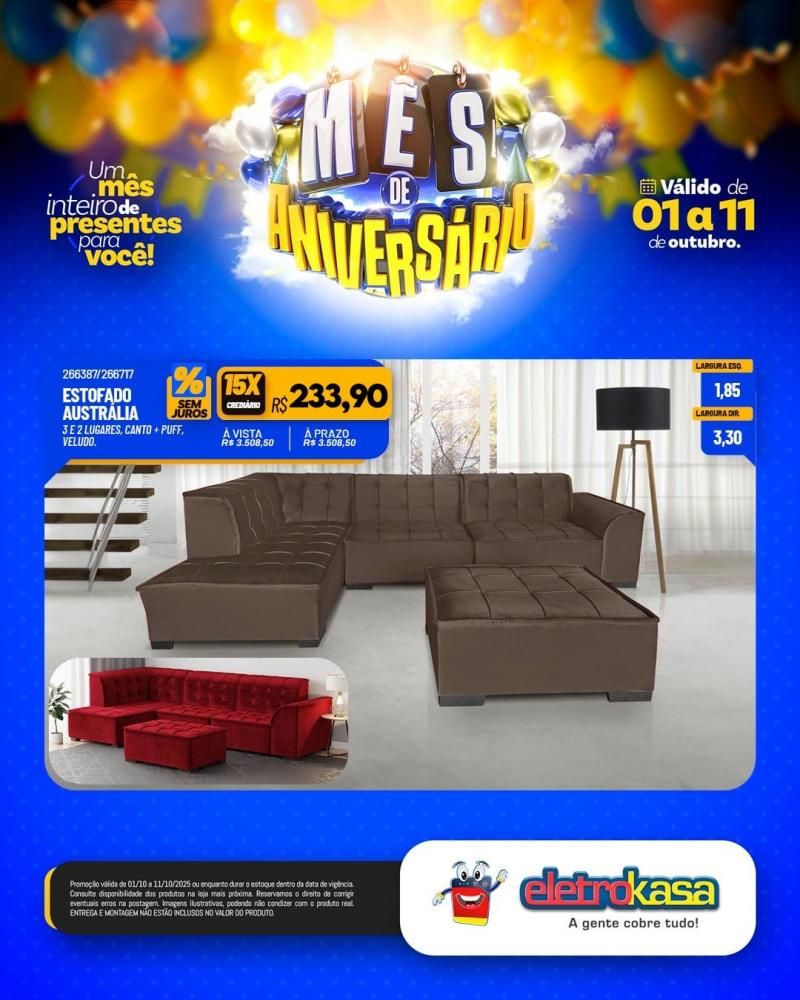 Mês de aniversário com super ofertas nas Lojas eletroKasa, em Rolim de Moura Mês de aniversário com super ofertas nas Lojas eletroKasa, em Rolim de Moura