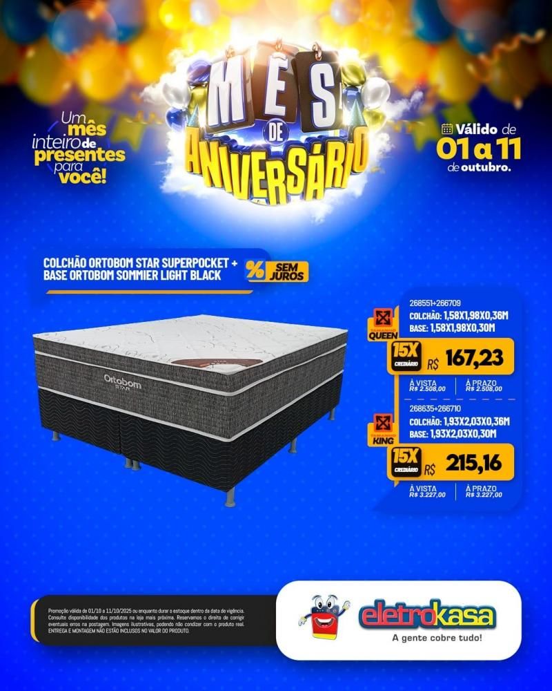 Mês de aniversário com super ofertas nas Lojas eletroKasa, em Rolim de Moura Mês de aniversário com super ofertas nas Lojas eletroKasa, em Rolim de Moura