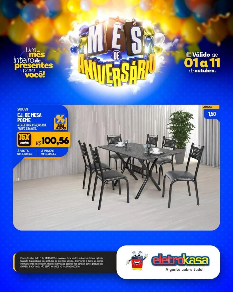 Mês de aniversário com super ofertas nas Lojas eletroKasa, em Rolim de Moura Mês de aniversário com super ofertas nas Lojas eletroKasa, em Rolim de Moura