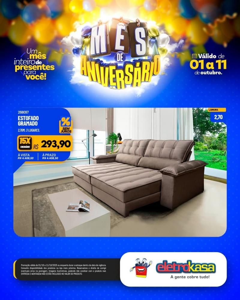 Mês de aniversário com super ofertas nas Lojas eletroKasa, em Rolim de Moura Mês de aniversário com super ofertas nas Lojas eletroKasa, em Rolim de Moura