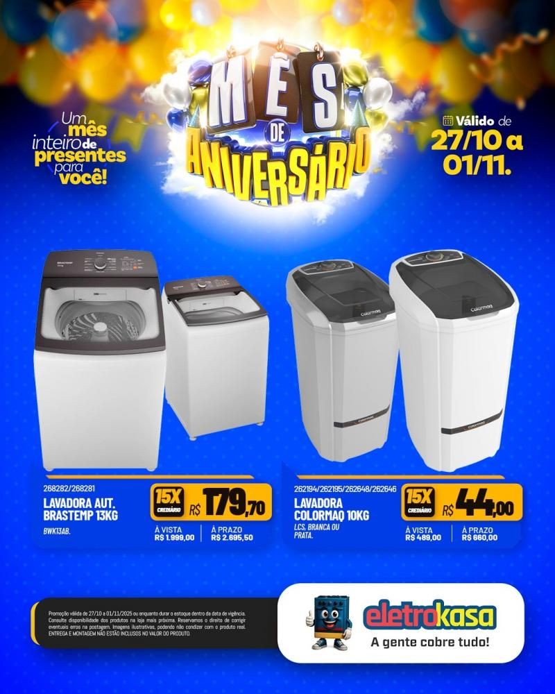 Mês de aniversário da eletroKasa, com ofertas imperdíveis Mês de aniversário da eletroKasa, com ofertas imperdíveis