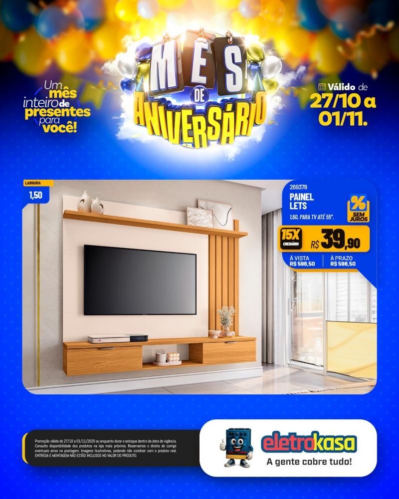Mês de aniversário da eletroKasa, com ofertas imperdíveis Mês de aniversário da eletroKasa, com ofertas imperdíveis