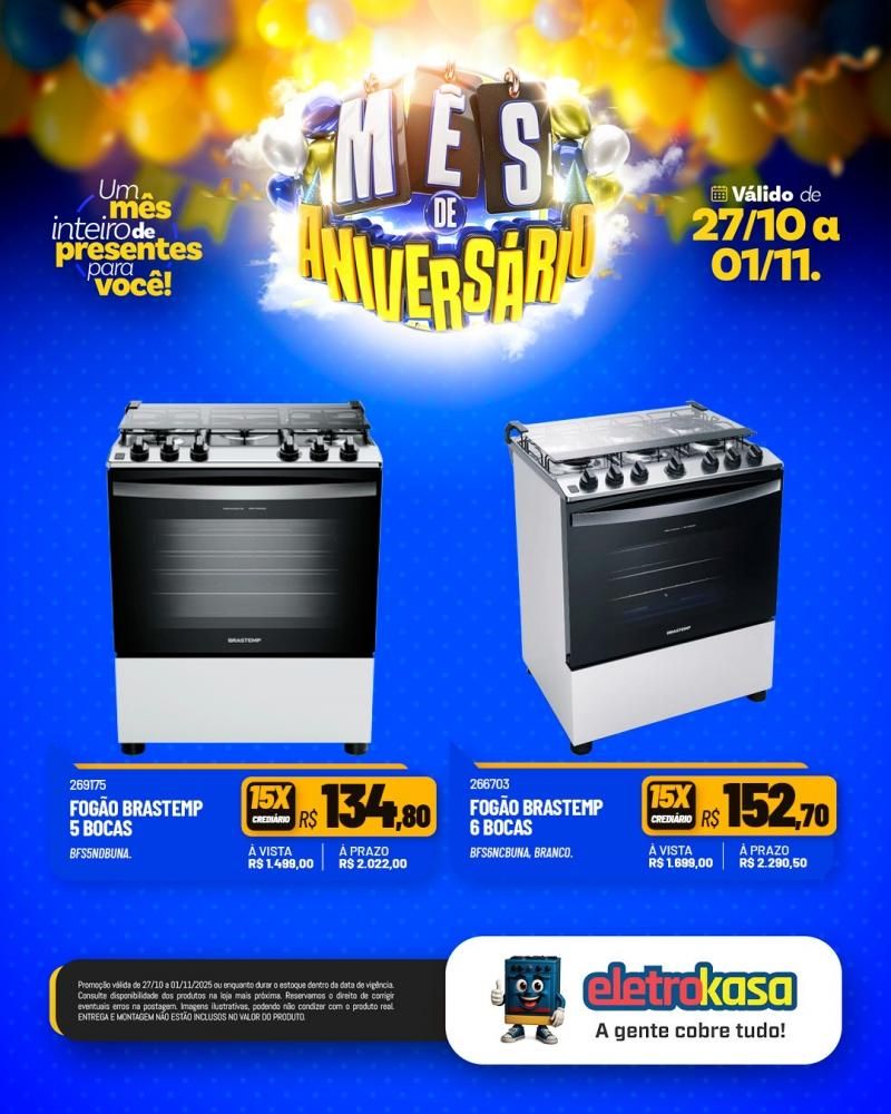 Mês de aniversário da eletroKasa, com ofertas imperdíveis Mês de aniversário da eletroKasa, com ofertas imperdíveis