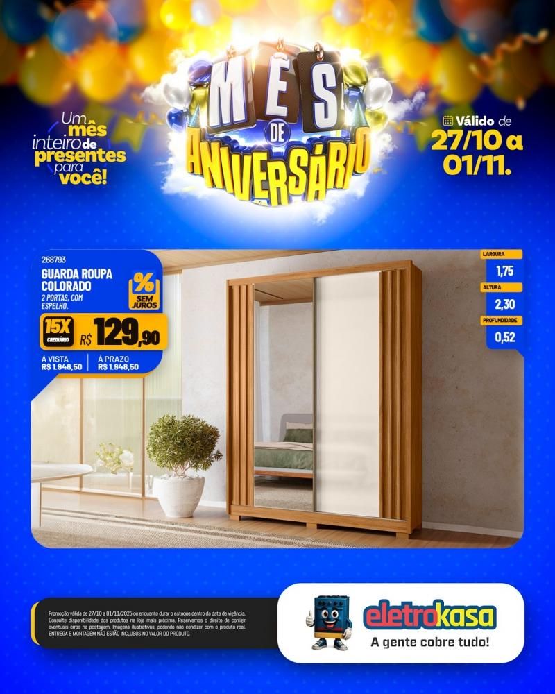 Mês de aniversário da eletroKasa, com ofertas imperdíveis Mês de aniversário da eletroKasa, com ofertas imperdíveis