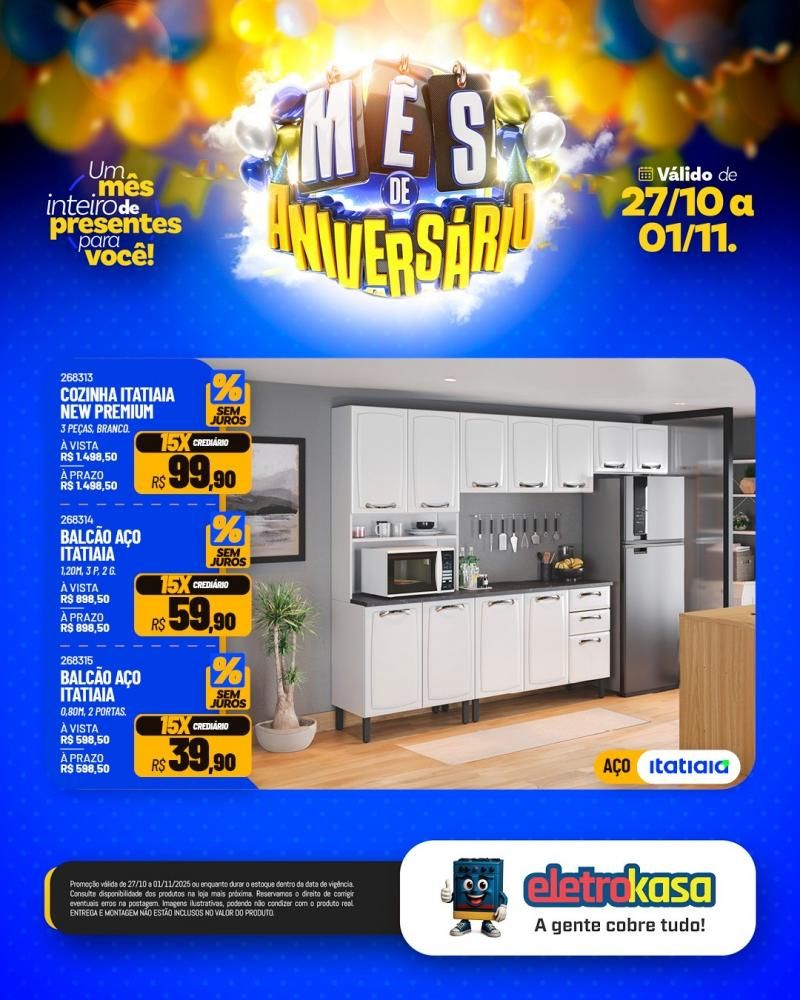Mês de aniversário da eletroKasa, com ofertas imperdíveis Mês de aniversário da eletroKasa, com ofertas imperdíveis
