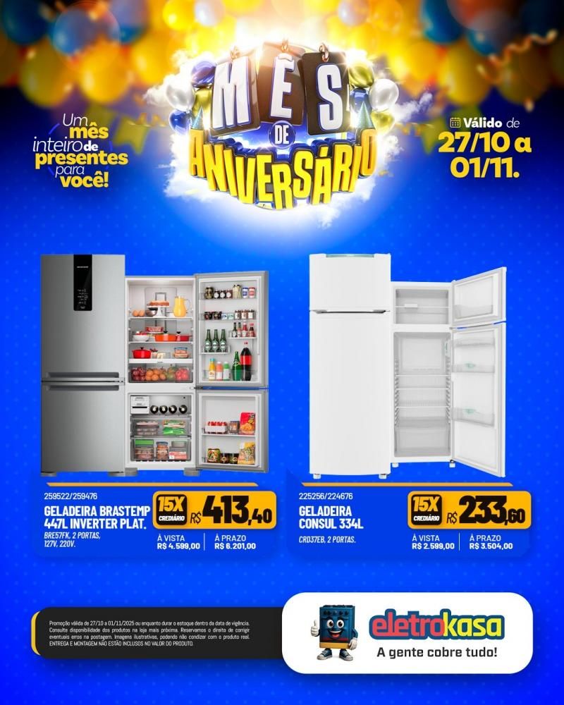 Mês de aniversário da eletroKasa, com ofertas imperdíveis Mês de aniversário da eletroKasa, com ofertas imperdíveis
