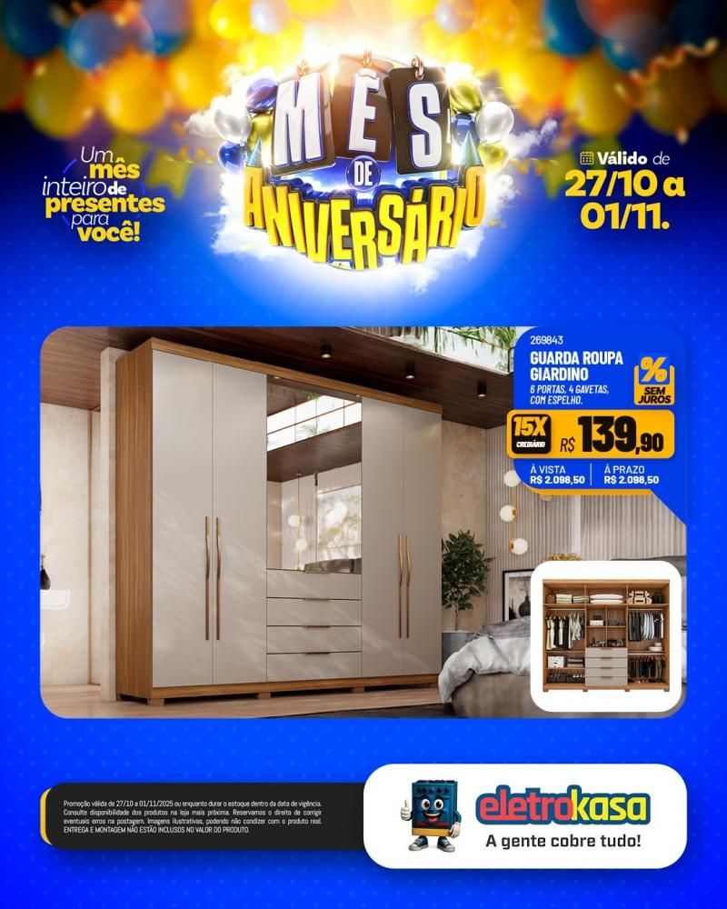 Mês de aniversário da eletroKasa, com ofertas imperdíveis Mês de aniversário da eletroKasa, com ofertas imperdíveis