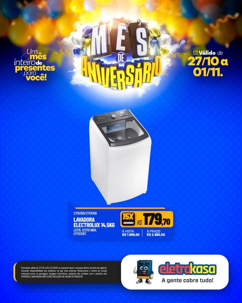 Mês de aniversário da eletroKasa, com ofertas imperdíveis Mês de aniversário da eletroKasa, com ofertas imperdíveis