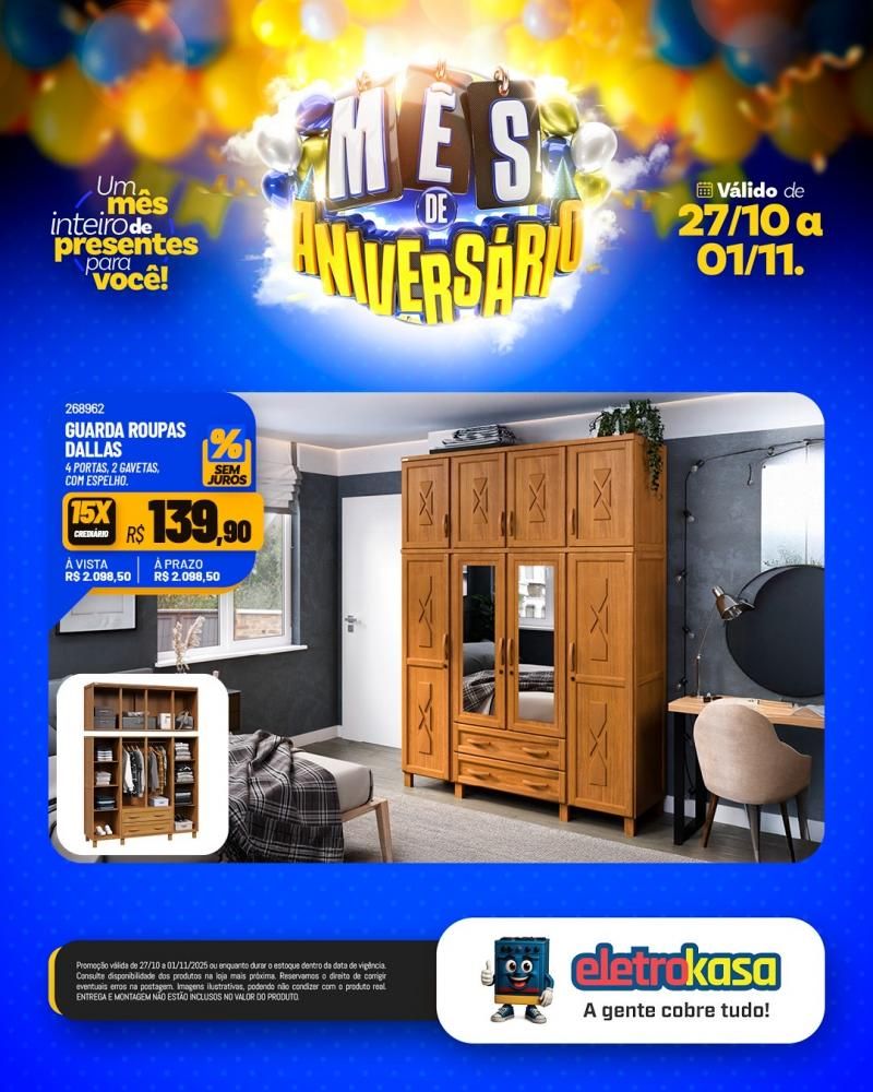 Mês de aniversário da eletroKasa, com ofertas imperdíveis Mês de aniversário da eletroKasa, com ofertas imperdíveis