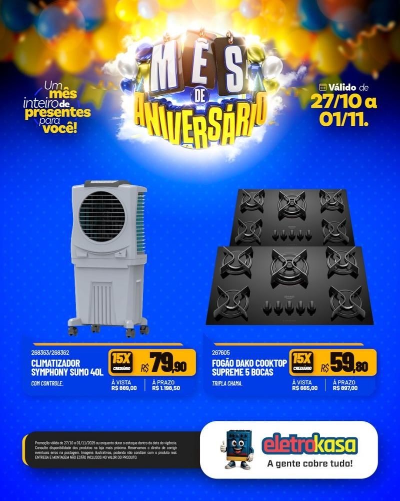 Mês de aniversário da eletroKasa, com ofertas imperdíveis Mês de aniversário da eletroKasa, com ofertas imperdíveis