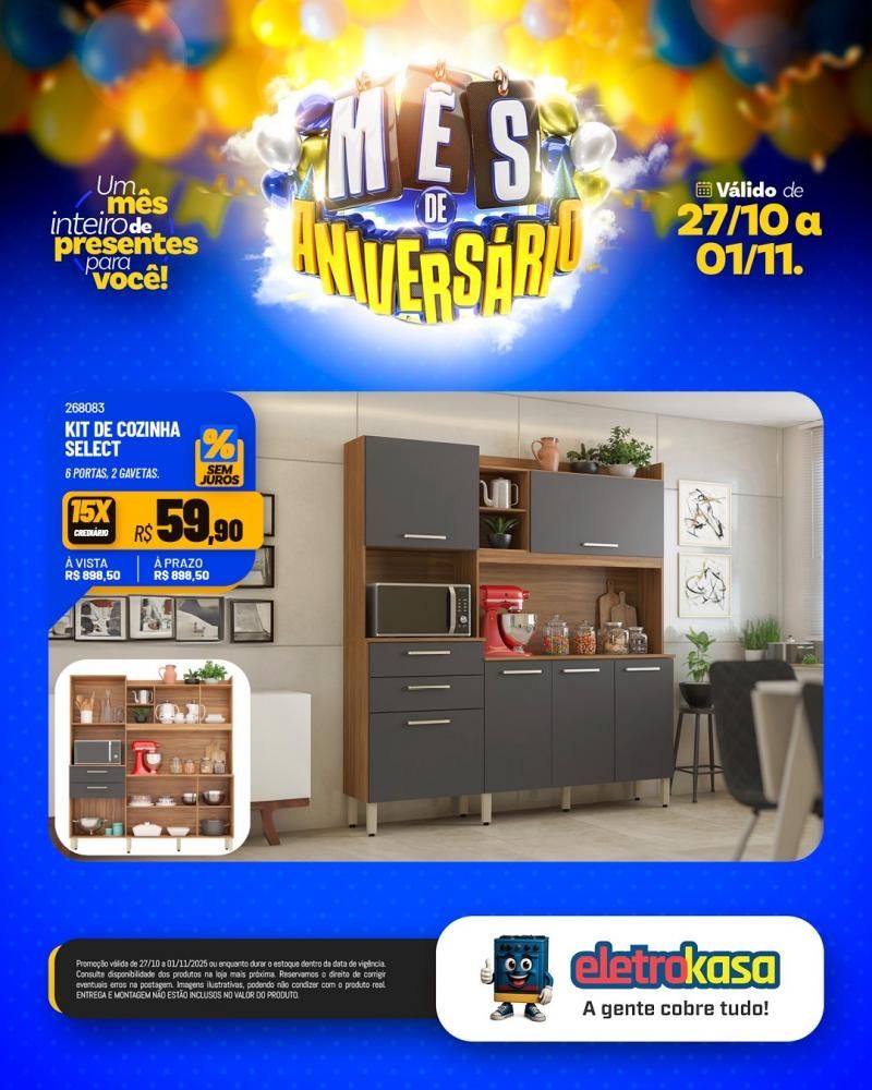 Mês de aniversário da eletroKasa, com ofertas imperdíveis Mês de aniversário da eletroKasa, com ofertas imperdíveis