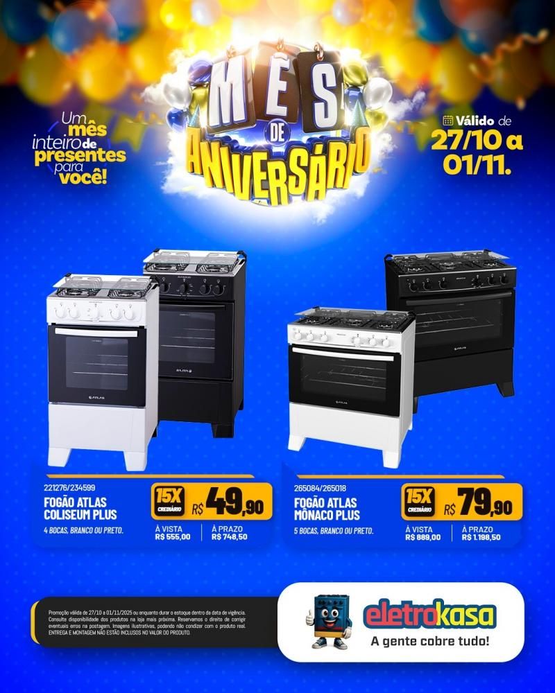 Mês de aniversário da eletroKasa, com ofertas imperdíveis Mês de aniversário da eletroKasa, com ofertas imperdíveis
