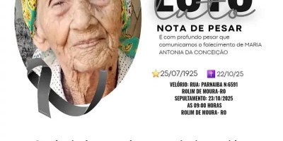 Morre rolimourense com mais 100 anos de idade de falência múltipla de órgãos Morre rolimourense com mais 100 anos de idade de falência múltipla de órgãos