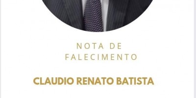 Nota de pesar pelo falecimento de Claudio Renato Batista Nota de pesar pelo falecimento de Claudio Renato Batista