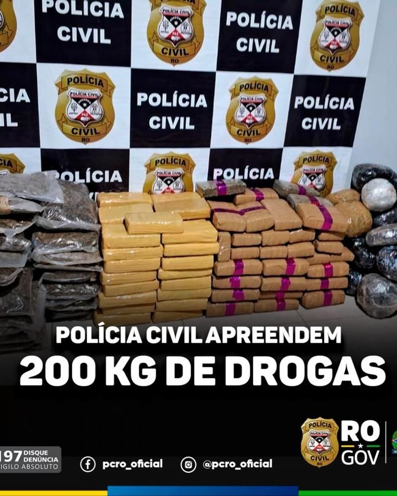 Polícia Civil e Ibama apreendem quase 200 kg de drogas em operação no Rio Guaporé Polícia Civil e Ibama apreendem quase 200 kg de drogas em operação no Rio Guaporé