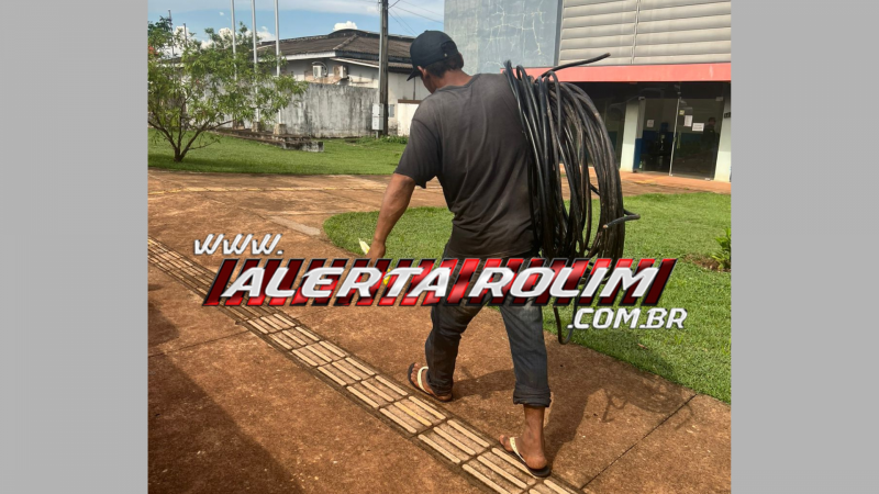 Polícia Militar prendeu homem por furto de fios elétricos em Rolim de Moura Polícia Militar prendeu homem por furto de fios elétricos em Rolim de Moura