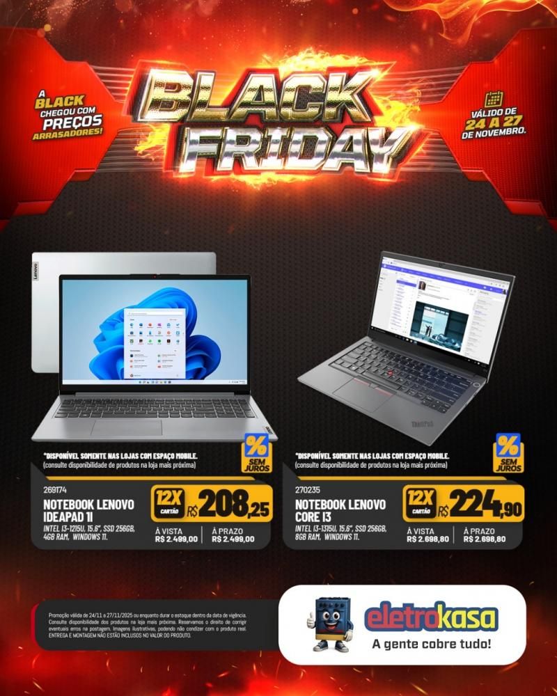 A Black Friday mais esperada do ano chegou nas lojas eletroKasa, em Rolim de Moura A Black Friday mais esperada do ano chegou nas lojas eletroKasa, em Rolim de Moura