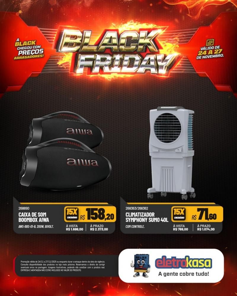 A Black Friday mais esperada do ano chegou nas lojas eletroKasa, em Rolim de Moura A Black Friday mais esperada do ano chegou nas lojas eletroKasa, em Rolim de Moura