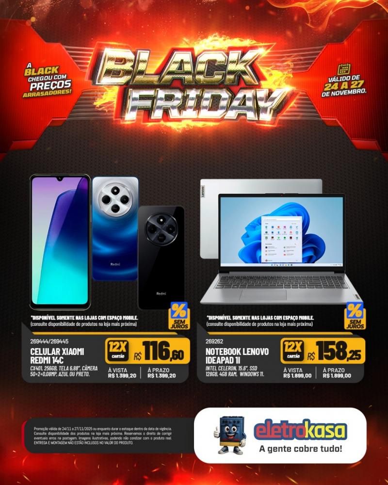A Black Friday mais esperada do ano chegou nas lojas eletroKasa, em Rolim de Moura A Black Friday mais esperada do ano chegou nas lojas eletroKasa, em Rolim de Moura