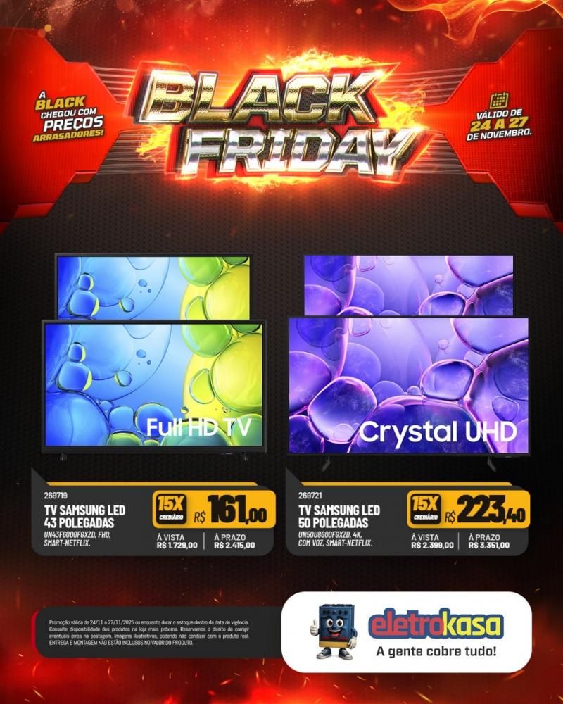 A Black Friday mais esperada do ano chegou nas lojas eletroKasa, em Rolim de Moura A Black Friday mais esperada do ano chegou nas lojas eletroKasa, em Rolim de Moura