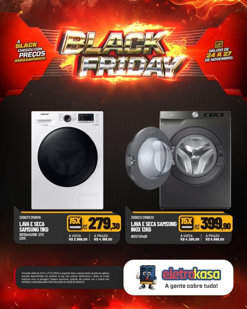 A Black Friday mais esperada do ano chegou nas lojas eletroKasa, em Rolim de Moura A Black Friday mais esperada do ano chegou nas lojas eletroKasa, em Rolim de Moura