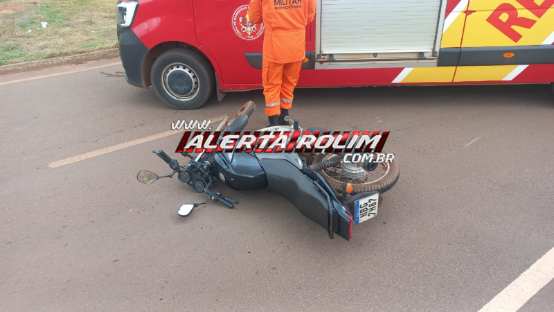 Acidente entre duas motos é registrado em Rolim de Moura Acidente entre duas motos é registrado em Rolim de Moura
