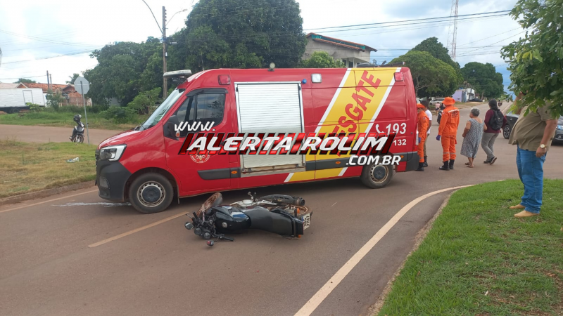 Acidente entre duas motos é registrado em Rolim de Moura Acidente entre duas motos é registrado em Rolim de Moura