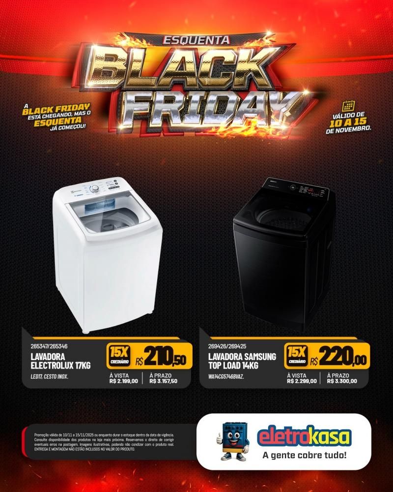 Aproveite as grandes ofertas no esquenta Black Friday nas lojas eletroKasa, em Rolim de Moura Aproveite as grandes ofertas no esquenta Black Friday nas lojas eletroKasa, em Rolim de Moura