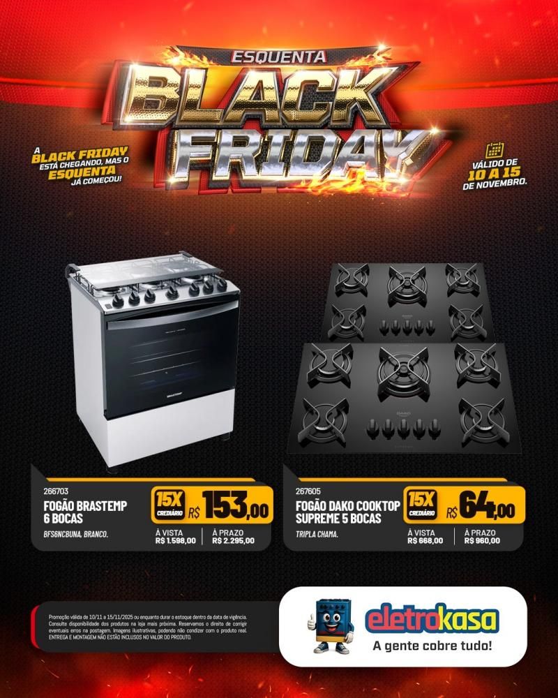 Aproveite as grandes ofertas no esquenta Black Friday nas lojas eletroKasa, em Rolim de Moura Aproveite as grandes ofertas no esquenta Black Friday nas lojas eletroKasa, em Rolim de Moura