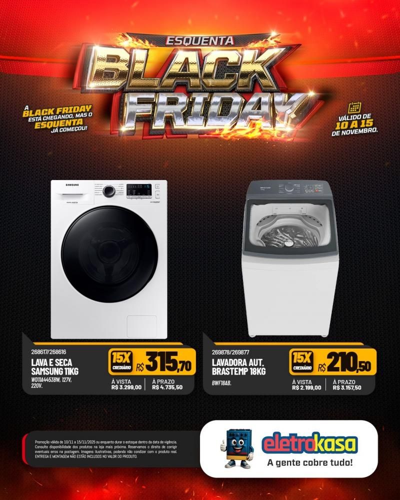 Aproveite as grandes ofertas no esquenta Black Friday nas lojas eletroKasa, em Rolim de Moura Aproveite as grandes ofertas no esquenta Black Friday nas lojas eletroKasa, em Rolim de Moura