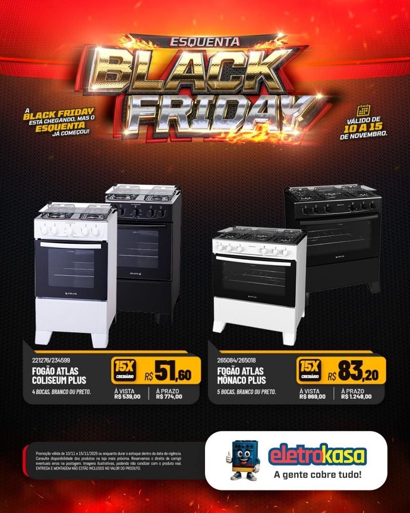 Aproveite as grandes ofertas no esquenta Black Friday nas lojas eletroKasa, em Rolim de Moura Aproveite as grandes ofertas no esquenta Black Friday nas lojas eletroKasa, em Rolim de Moura