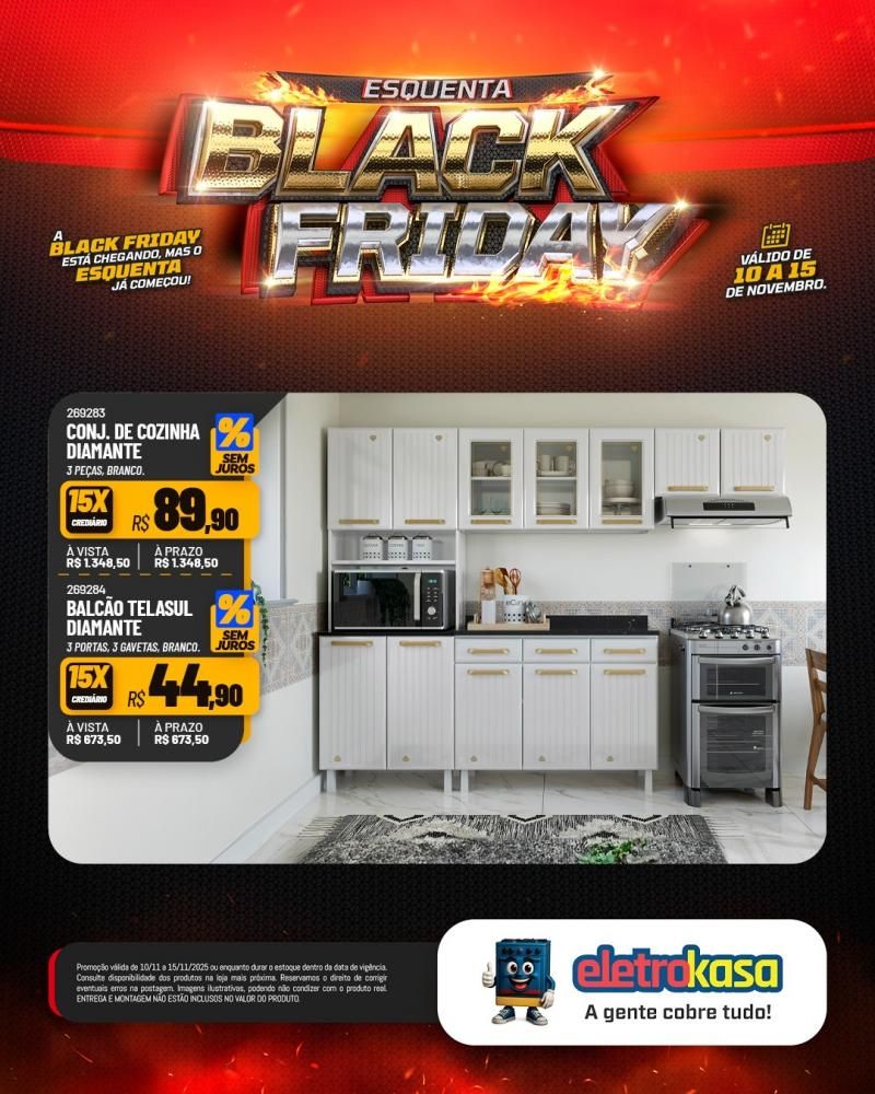 Aproveite as grandes ofertas no esquenta Black Friday nas lojas eletroKasa, em Rolim de Moura Aproveite as grandes ofertas no esquenta Black Friday nas lojas eletroKasa, em Rolim de Moura
