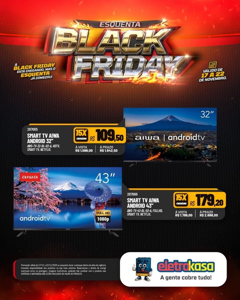 Aproveite as grandes ofertas no esquenta Black Friday nas lojas eletroKasa, em Rolim de Moura Aproveite as grandes ofertas no esquenta Black Friday nas lojas eletroKasa, em Rolim de Moura