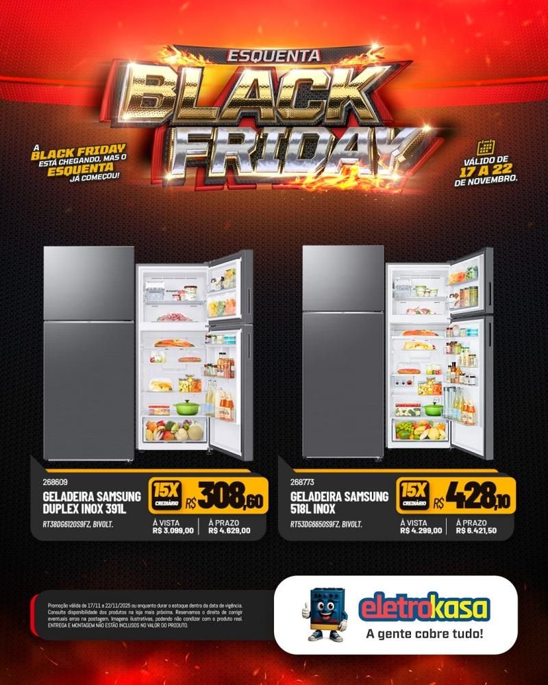 Aproveite as grandes ofertas no esquenta Black Friday nas lojas eletroKasa, em Rolim de Moura Aproveite as grandes ofertas no esquenta Black Friday nas lojas eletroKasa, em Rolim de Moura