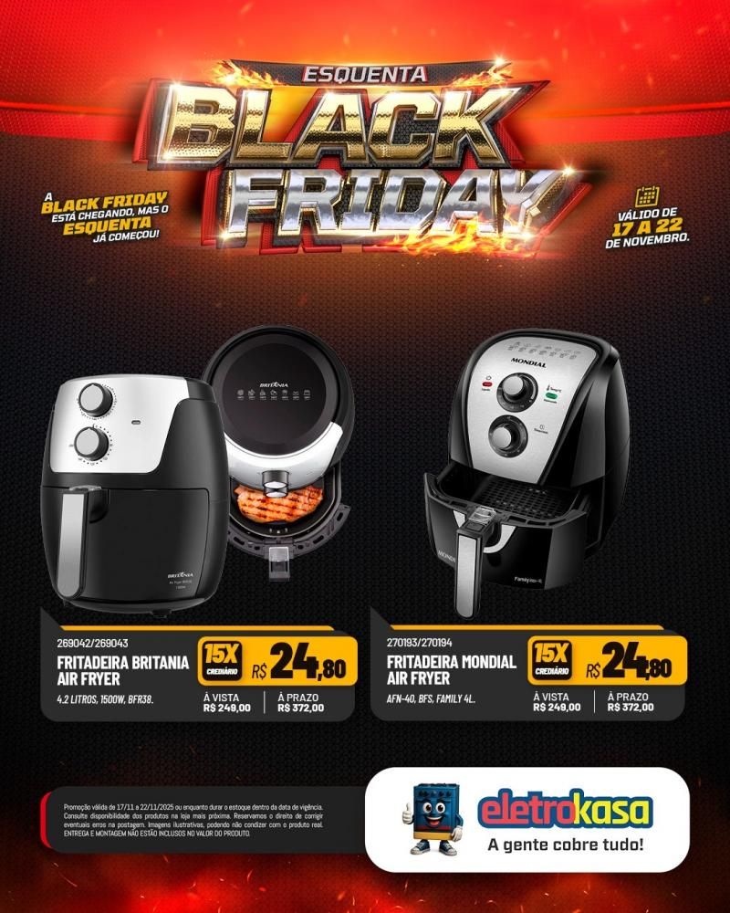 Aproveite as grandes ofertas no esquenta Black Friday nas lojas eletroKasa, em Rolim de Moura Aproveite as grandes ofertas no esquenta Black Friday nas lojas eletroKasa, em Rolim de Moura