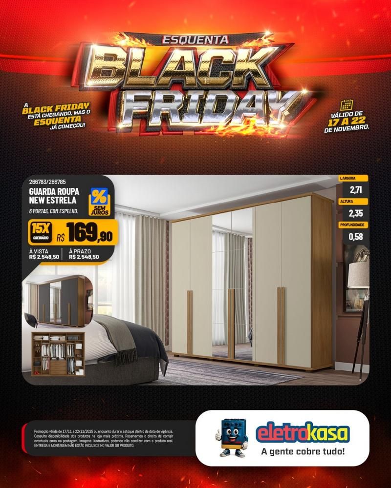 Aproveite as grandes ofertas no esquenta Black Friday nas lojas eletroKasa, em Rolim de Moura Aproveite as grandes ofertas no esquenta Black Friday nas lojas eletroKasa, em Rolim de Moura