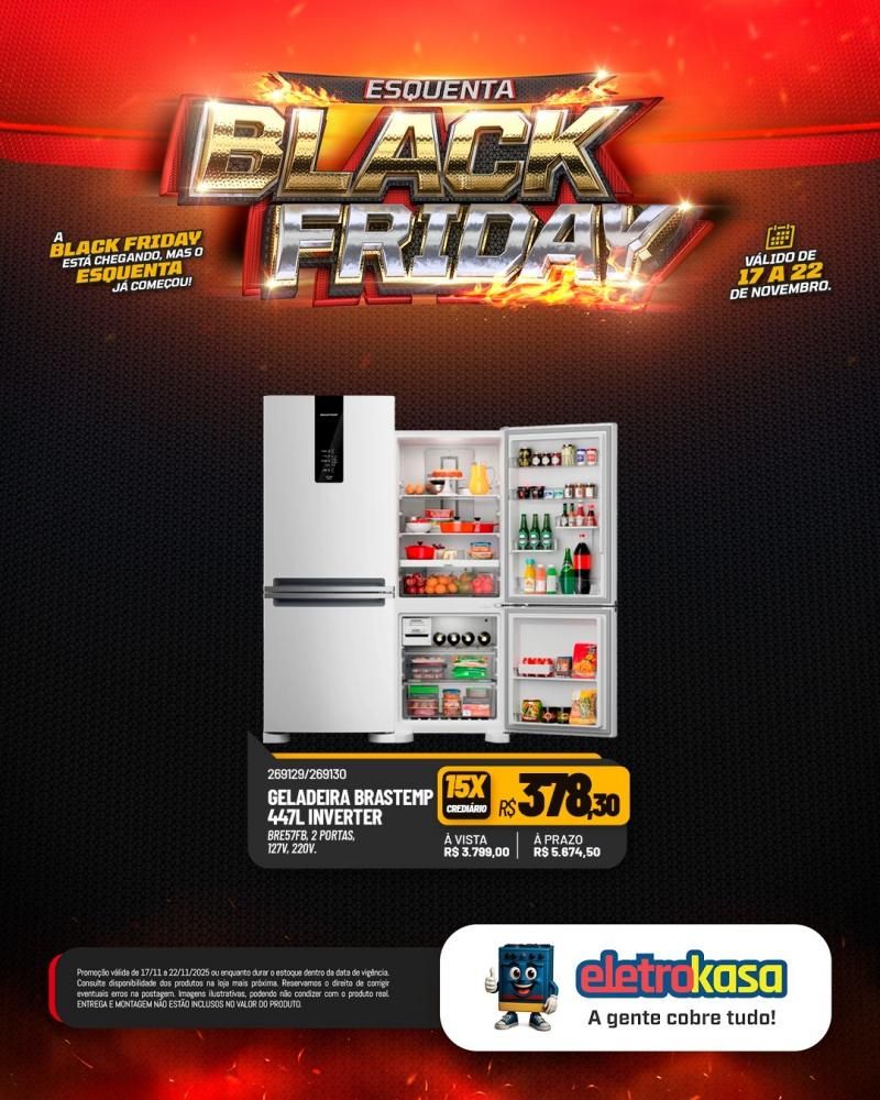 Aproveite as grandes ofertas no esquenta Black Friday nas lojas eletroKasa, em Rolim de Moura Aproveite as grandes ofertas no esquenta Black Friday nas lojas eletroKasa, em Rolim de Moura
