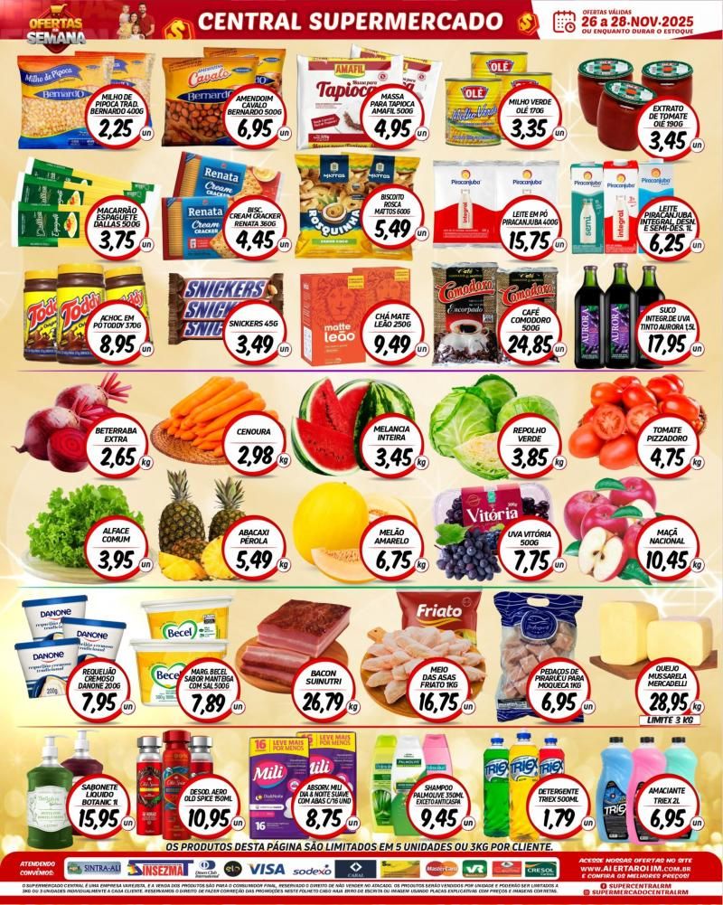 Ofertas Supermercado Central de Rolim de Moura Ofertas Supermercado Central de Rolim de Moura