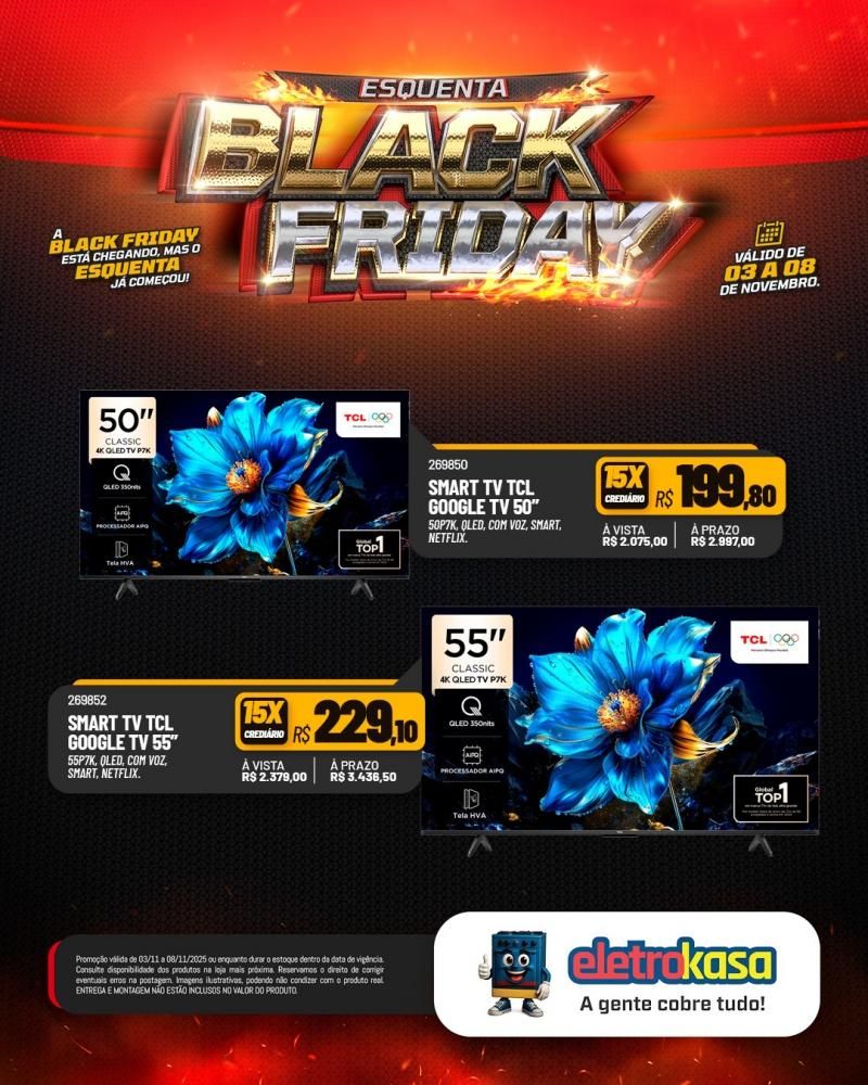 Super ofertas no esquenta Black Friday nas lojas eletroKasa, em Rolim de Moura Super ofertas no esquenta Black Friday nas lojas eletroKasa, em Rolim de Moura