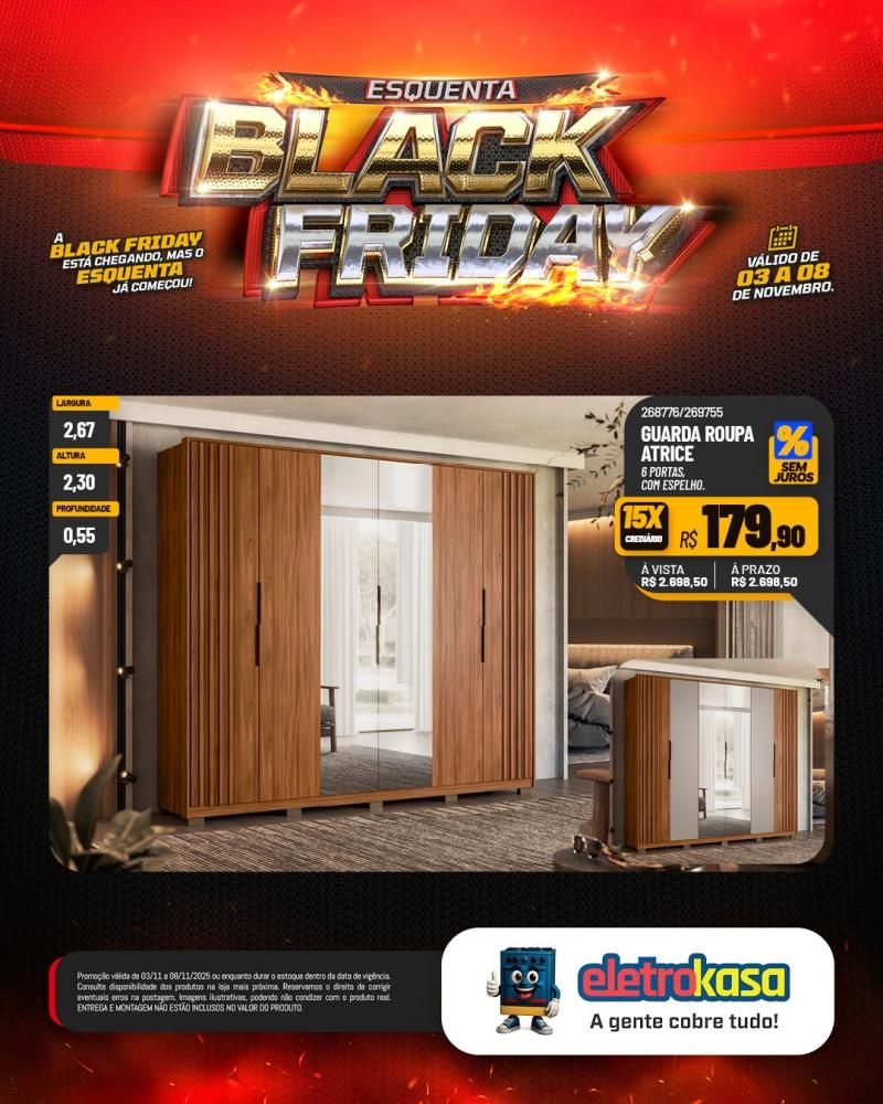 Super ofertas no esquenta Black Friday nas lojas eletroKasa, em Rolim de Moura Super ofertas no esquenta Black Friday nas lojas eletroKasa, em Rolim de Moura