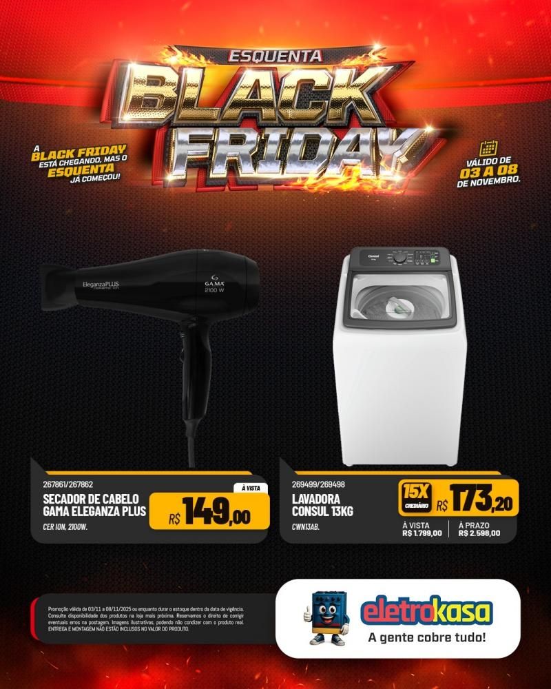 Super ofertas no esquenta Black Friday nas lojas eletroKasa, em Rolim de Moura Super ofertas no esquenta Black Friday nas lojas eletroKasa, em Rolim de Moura