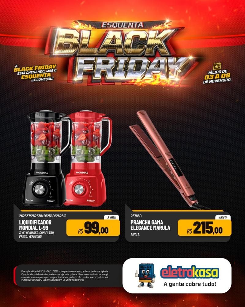 Super ofertas no esquenta Black Friday nas lojas eletroKasa, em Rolim de Moura Super ofertas no esquenta Black Friday nas lojas eletroKasa, em Rolim de Moura