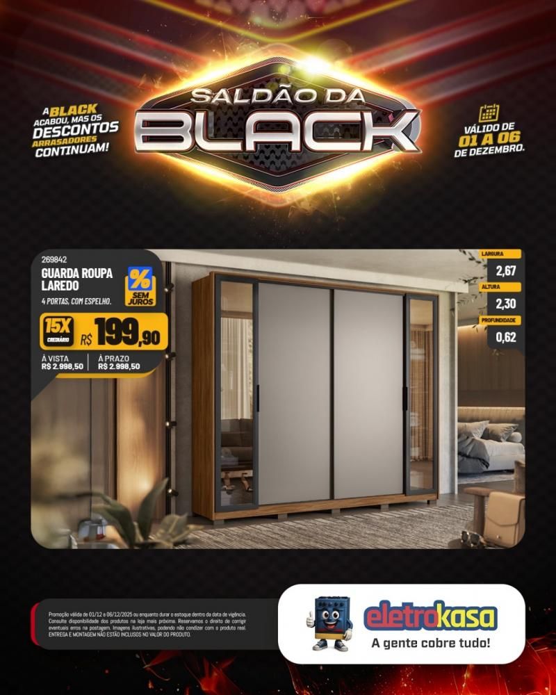 A Black acabou, mas o saldão continua com descontos arrasadores nas lojas eletroKasa, em Rolim de Moura A Black acabou, mas o saldão continua com descontos arrasadores nas lojas eletroKasa, em Rolim de Moura