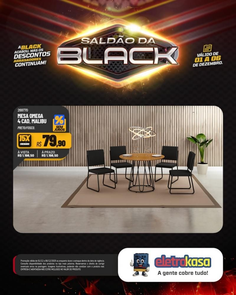 A Black acabou, mas o saldão continua com descontos arrasadores nas lojas eletroKasa, em Rolim de Moura A Black acabou, mas o saldão continua com descontos arrasadores nas lojas eletroKasa, em Rolim de Moura