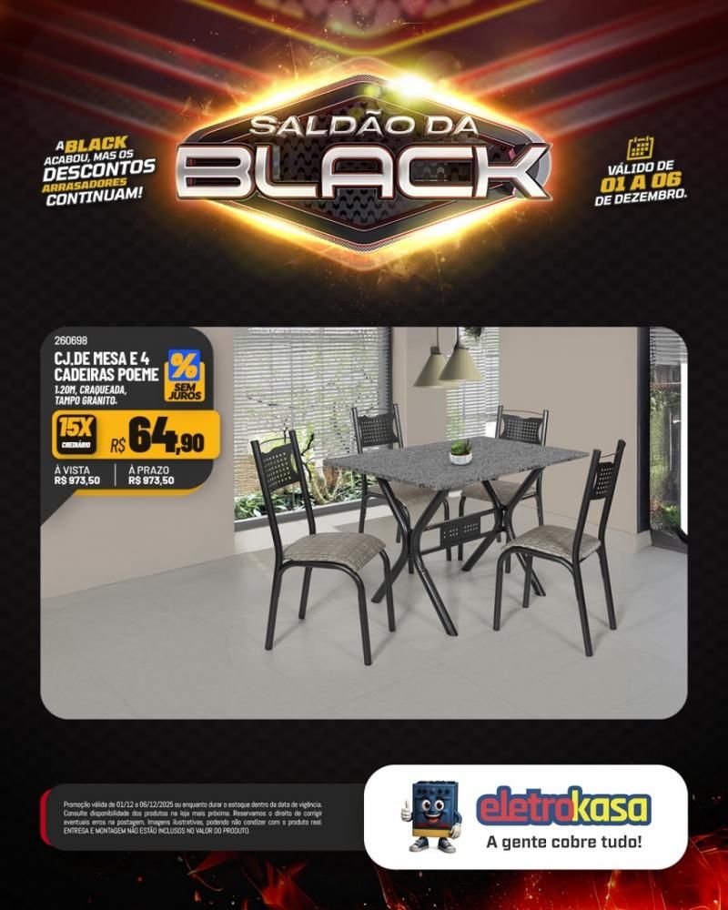 A Black acabou, mas o saldão continua com descontos arrasadores nas lojas eletroKasa, em Rolim de Moura A Black acabou, mas o saldão continua com descontos arrasadores nas lojas eletroKasa, em Rolim de Moura