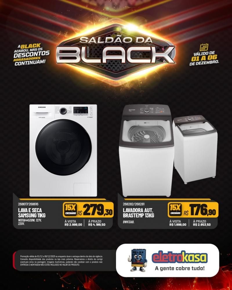 A Black acabou, mas o saldão continua com descontos arrasadores nas lojas eletroKasa, em Rolim de Moura A Black acabou, mas o saldão continua com descontos arrasadores nas lojas eletroKasa, em Rolim de Moura