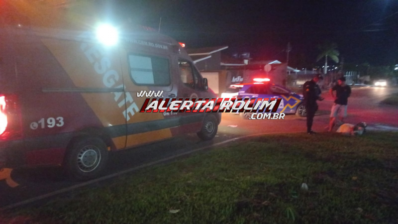 Acidente entre motos é registrado na noite de domingo em Rolim de Moura Acidente entre motos é registrado na noite de domingo em Rolim de Moura
